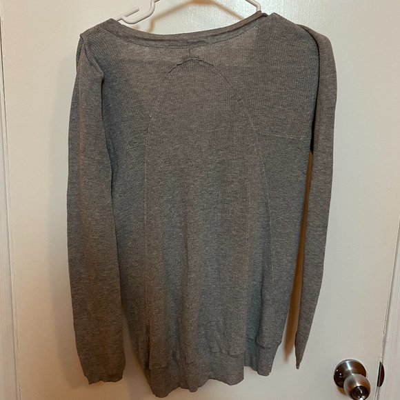 Aritzia [Wilfred]: Ruched Shoulder Cardigan - Grey - Small - Picture 3 of 4